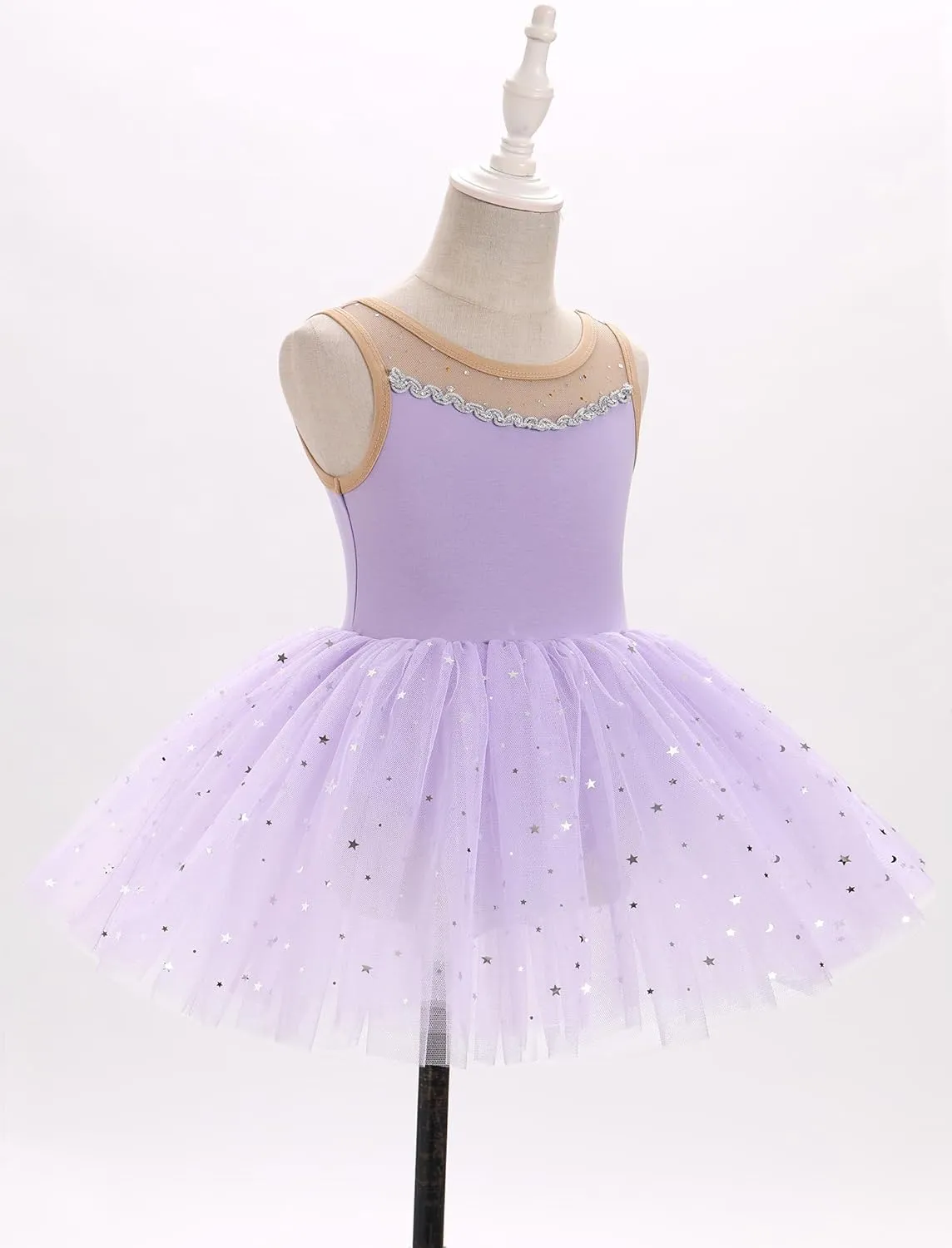ODASDO Ballerina Costume for Girls Toddler Kids Ballet Dance Leotard Princess Glitter Tutu Dress Dancewear