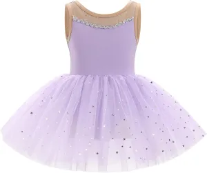 ODASDO Ballerina Costume for Girls Toddler Kids Ballet Dance Leotard Princess Glitter Tutu Dress Dancewear