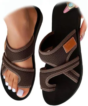 Orthopedic Sandals for Women,2025Women's Hollow Mesh Slide Sandals,Breathable Mesh Sandals for Women