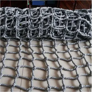 Outdoor Polyamide Climbing Net Thick 0.55 Inch Safety Playground Net Rope Ladder Heavy Duty Climbing Cargo Net Truck Trailer Fence Netting Plant Climbing Frame Net,2x8m(6.6x26.2ft)