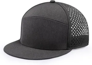 Oversize XXL Blank Flatbill Mesh Snapback Cap for Big Head 23.6"-25.6" Extra Large 6 Panel Camper Style Hat Baseball Cap