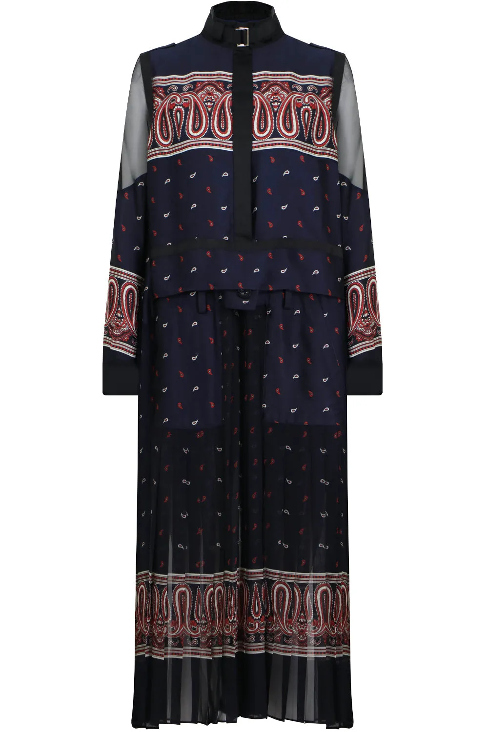 PAISLEY PRINT MAXI DRESS NAVY