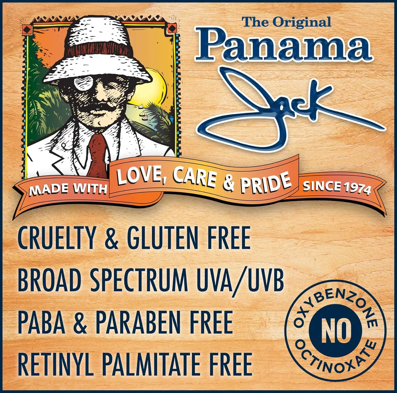 Panama Jack Sunscreen Suntan Lotion - SPF 50, Broad Spectrum UVA/UVB Protection, PABA, Paraben, Gluten & Cruelty Free, Water Resistant (80 Minutes), 6 FL OZ