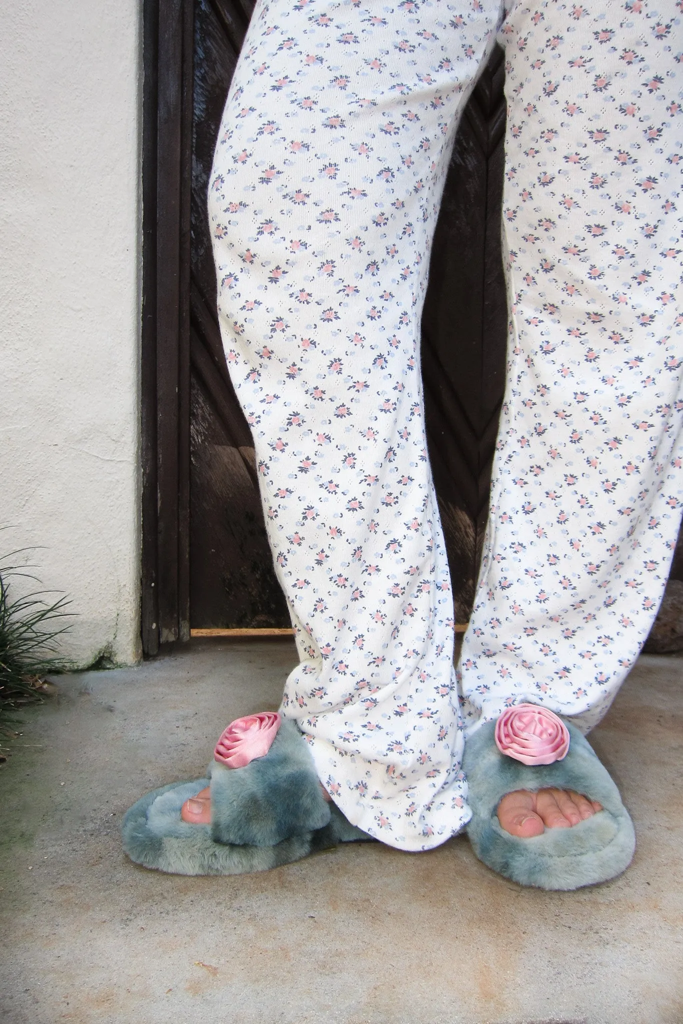 perry faux fur slipper