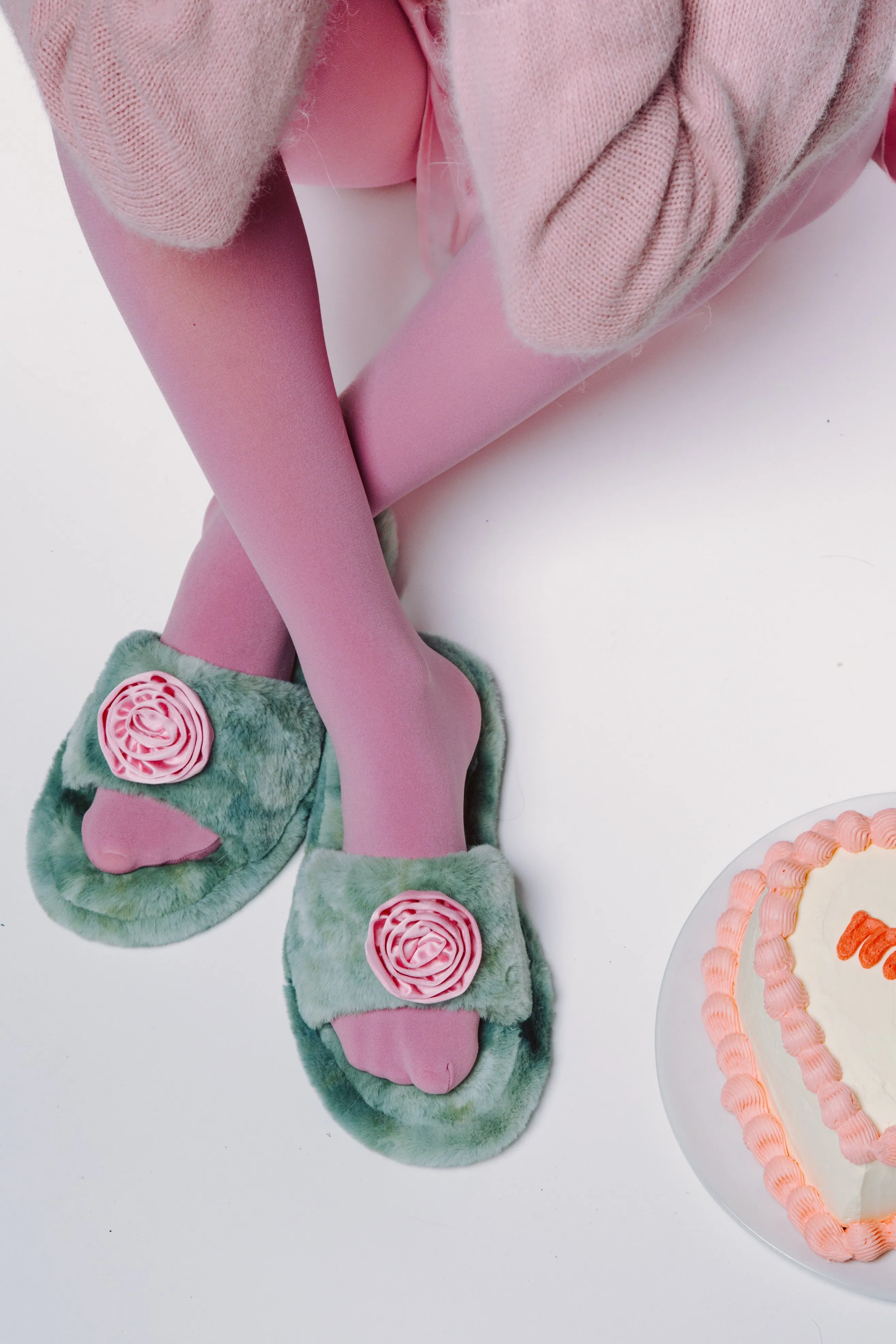 perry faux fur slipper