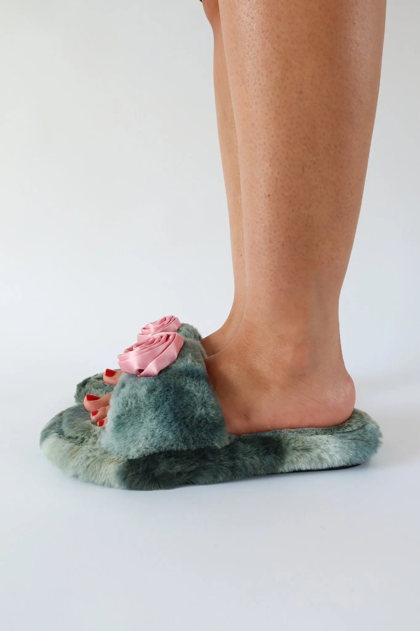perry faux fur slipper