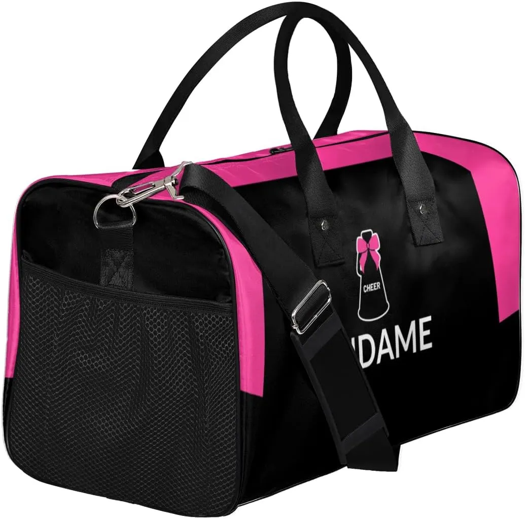 Personalized Gym Bag for Women Cheer Cheerleader Duffel Bag with Custom Text, Cheer Duffle Bag for Travel, Fitness & Workout, Sports Gifts for Women