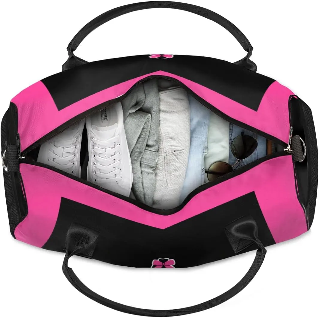 Personalized Gym Bag for Women Cheer Cheerleader Duffel Bag with Custom Text, Cheer Duffle Bag for Travel, Fitness & Workout, Sports Gifts for Women