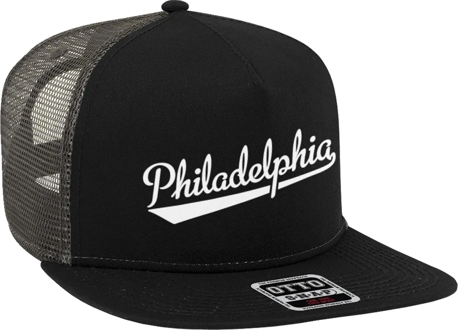 Philadelphia Script Baseball Font Snapback Trucker Hat