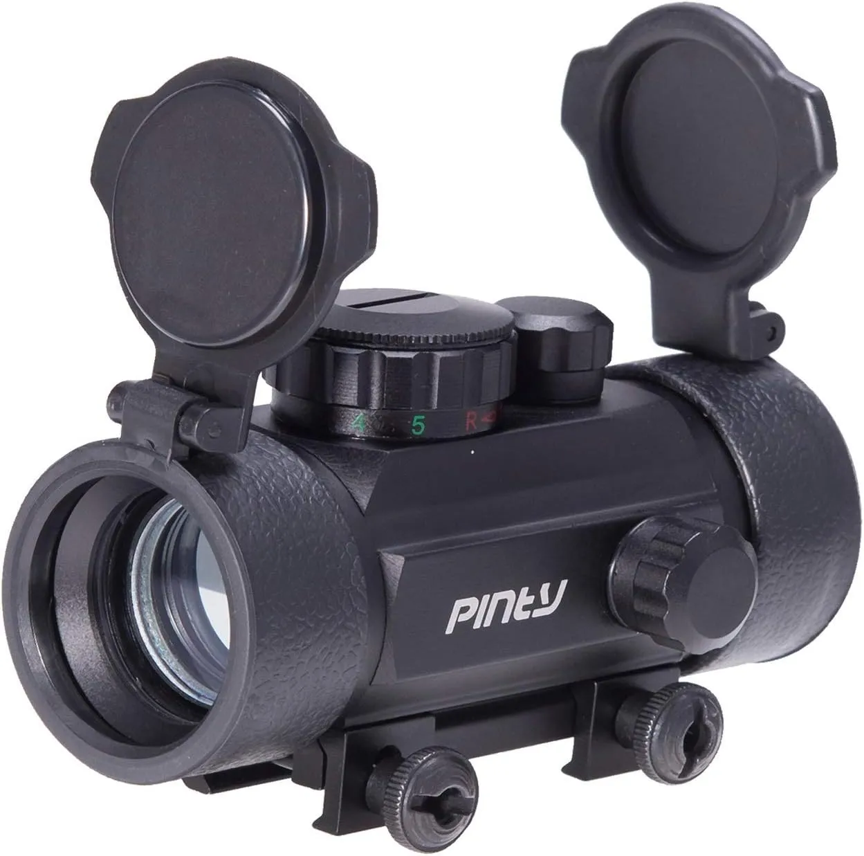 Pinty 30mm Reflex Red Green Dot Sight Scope 5 MOA with Flip Up Lens Cover Cap