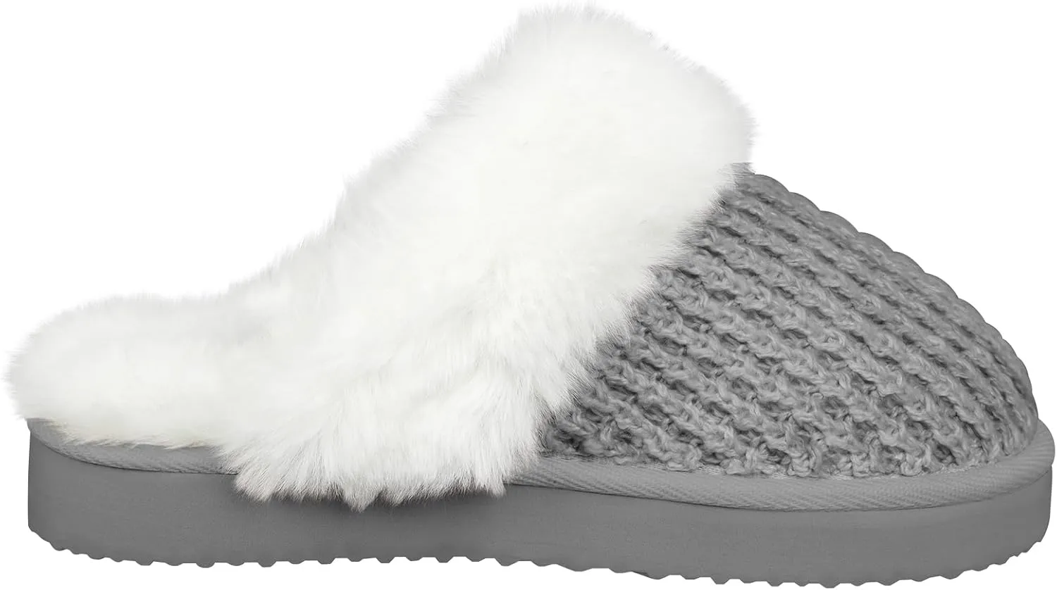 PIZZ ANNU Women's Platform Knit Slippers Comfy Winter Warm Fluffy Memory Foam Slip-On Scuff Faux Fur Plush House Slides Shoes for Indoor & Outdoor