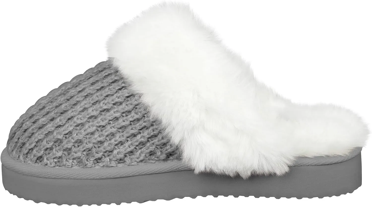 PIZZ ANNU Women's Platform Knit Slippers Comfy Winter Warm Fluffy Memory Foam Slip-On Scuff Faux Fur Plush House Slides Shoes for Indoor & Outdoor