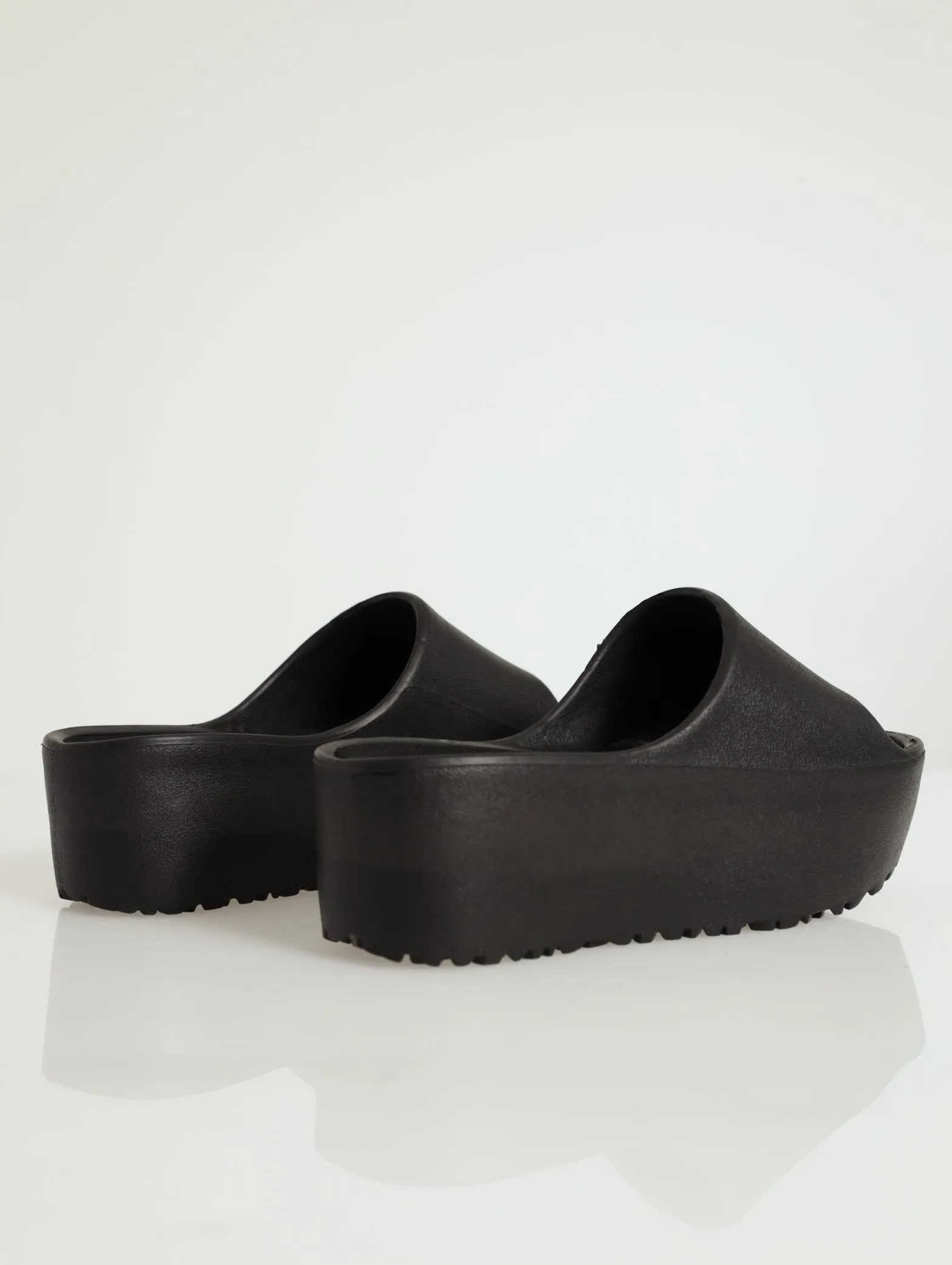 Platform Moulded Eva Slide - Black