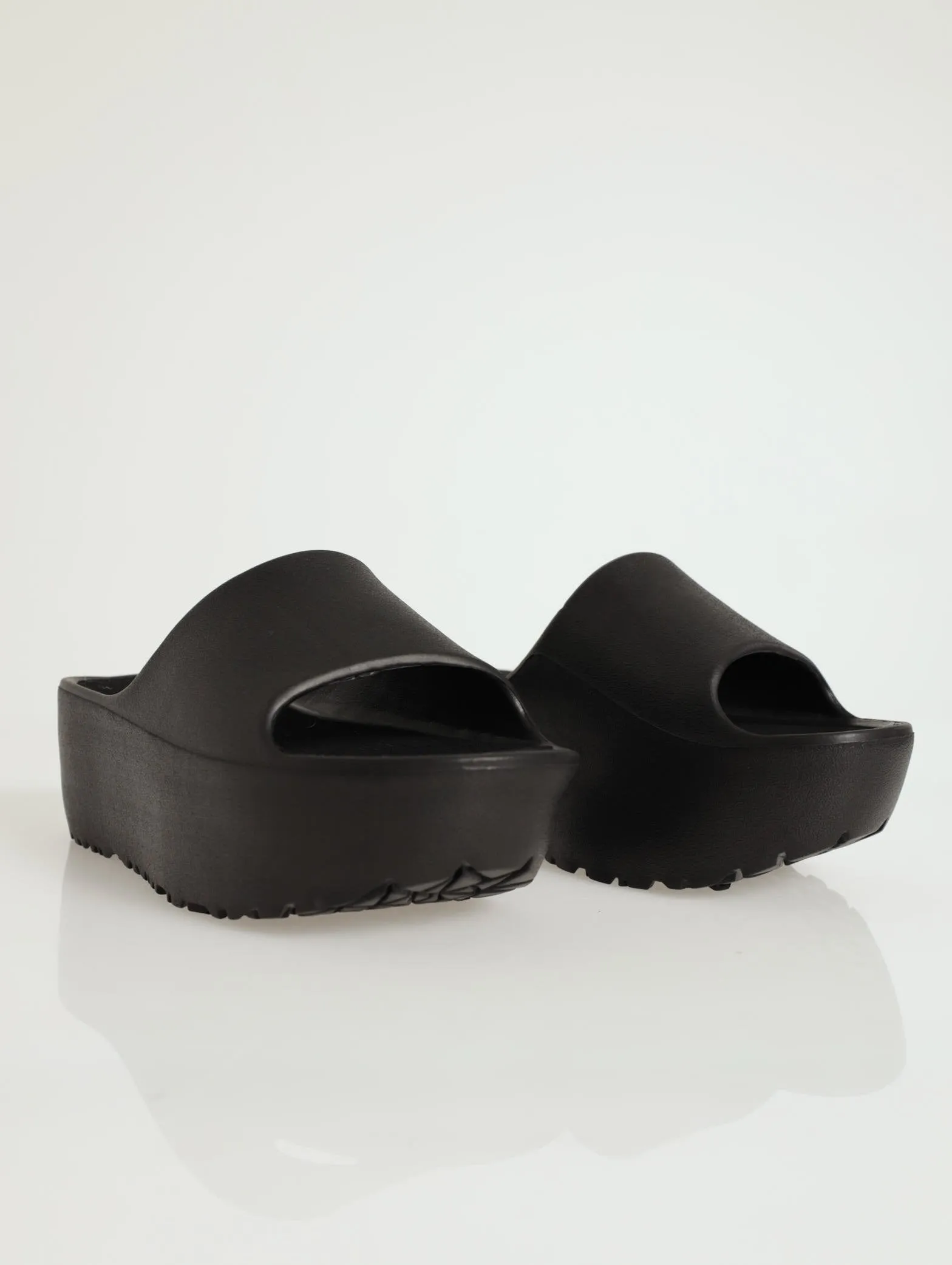 Platform Moulded Eva Slide - Black