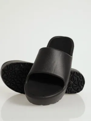 Platform Moulded Eva Slide - Black