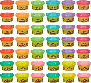 Play Doh Bulk Handout 42-Pack of 1-Ounce Modeling Compound Cans, Non Candy Halloween Handout Toys & Party Favors, Kids Arts & Crafts, Preschool Toys, Ages 2  (Amazon Exclusive)