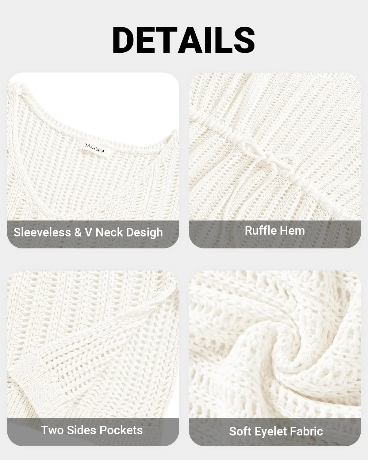 Plus Size Swimsuit Cover Up Women - Crochet Beach Romper Knit Bathing Suit Short Sleeve V Neck Swimwear Coverup Dress