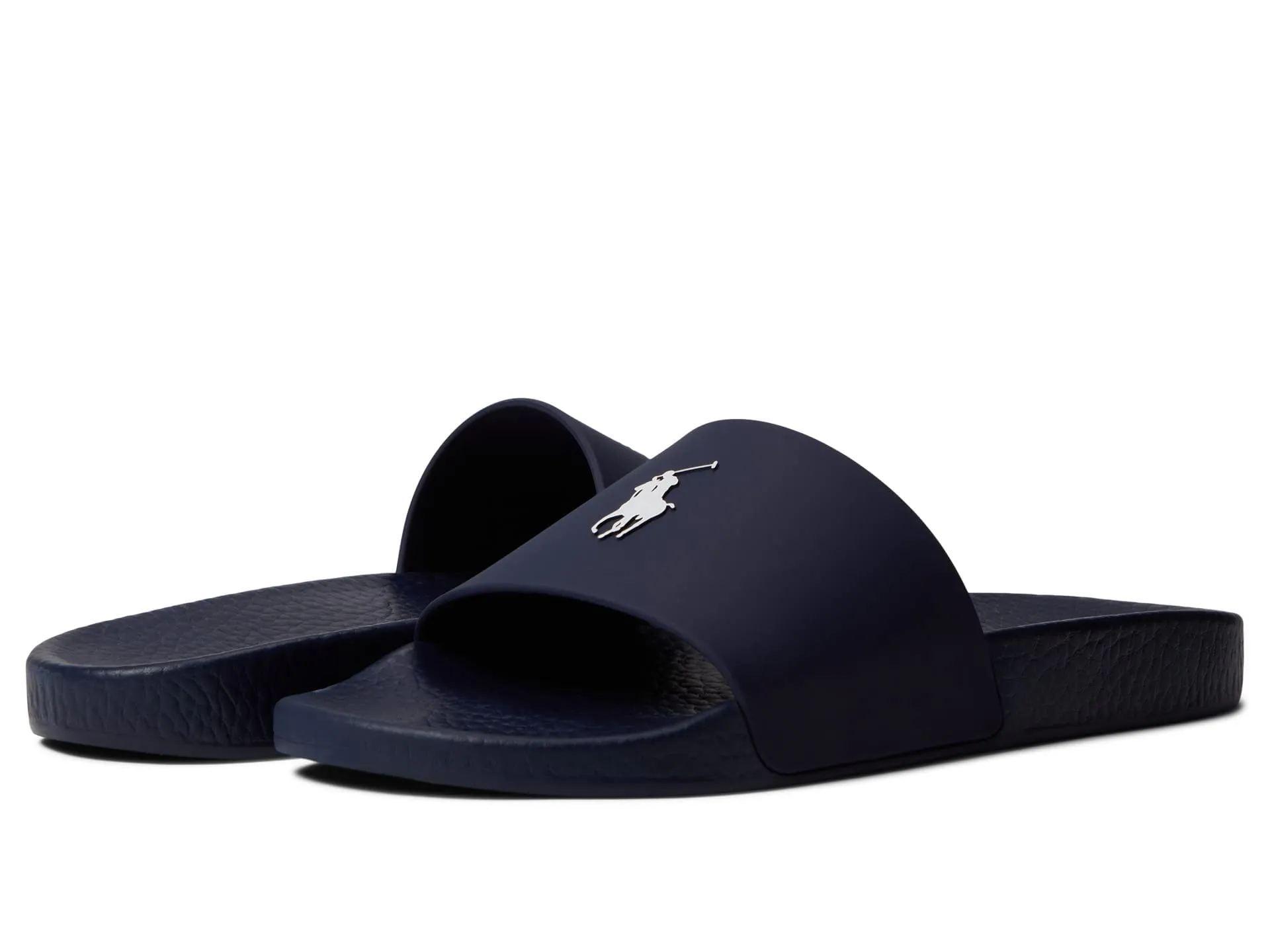 POLO RALPH LAUREN Women's Polo Slide Sandal 11 Navy/White