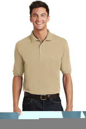 Port Authority Heavyweight Cotton Pique Polo with Pocket