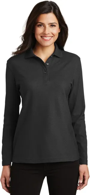 Port Authority Ladies Silk Touch Long Sleeve Polo L500LS