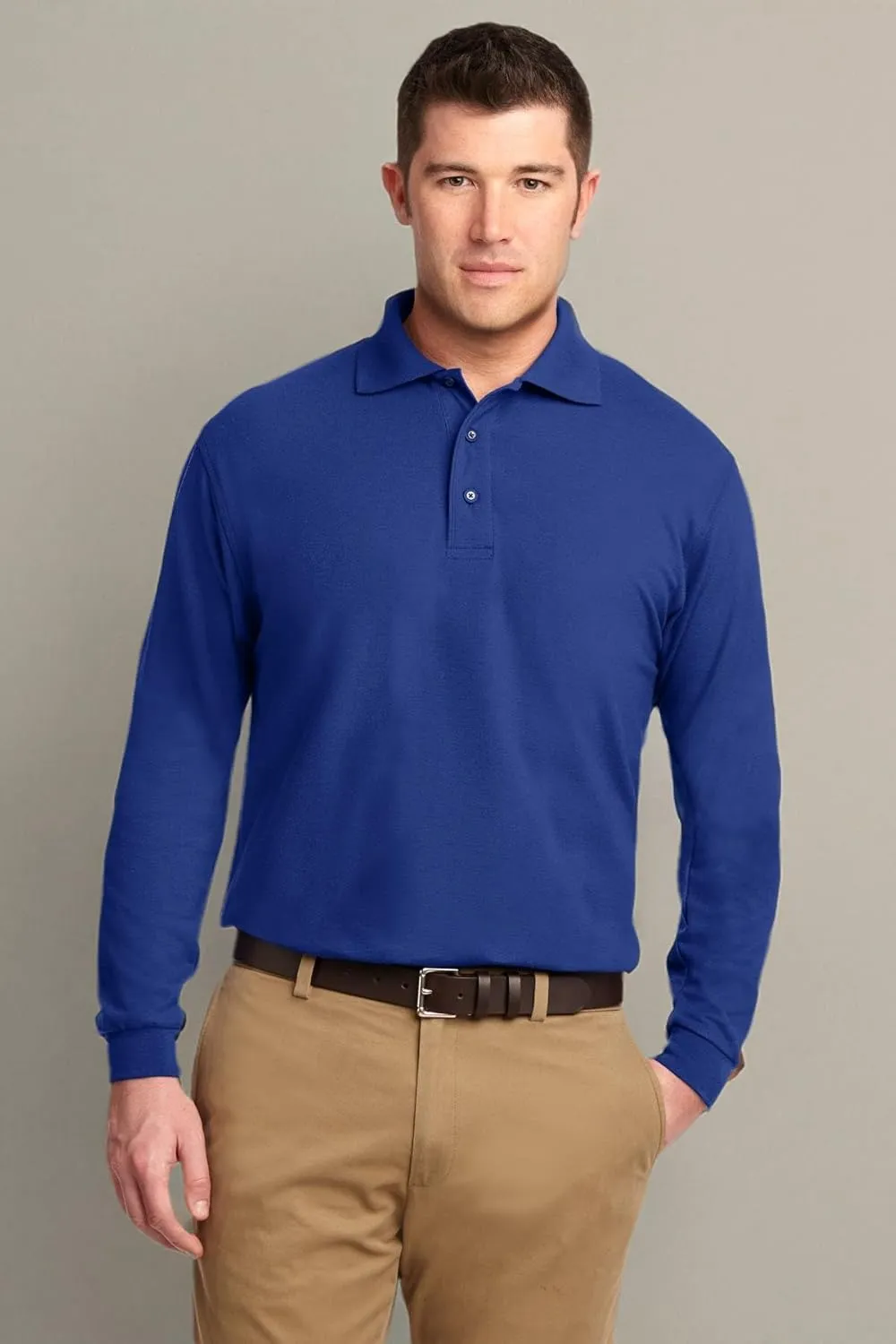 Port Authority Tall Silk Touch Long Sleeve Polo