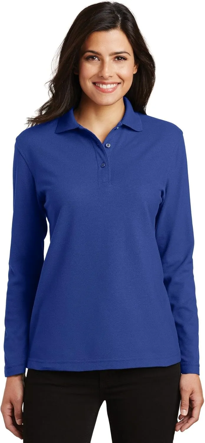 Port Authority Women's Long Sleeve Silk Touch Polo