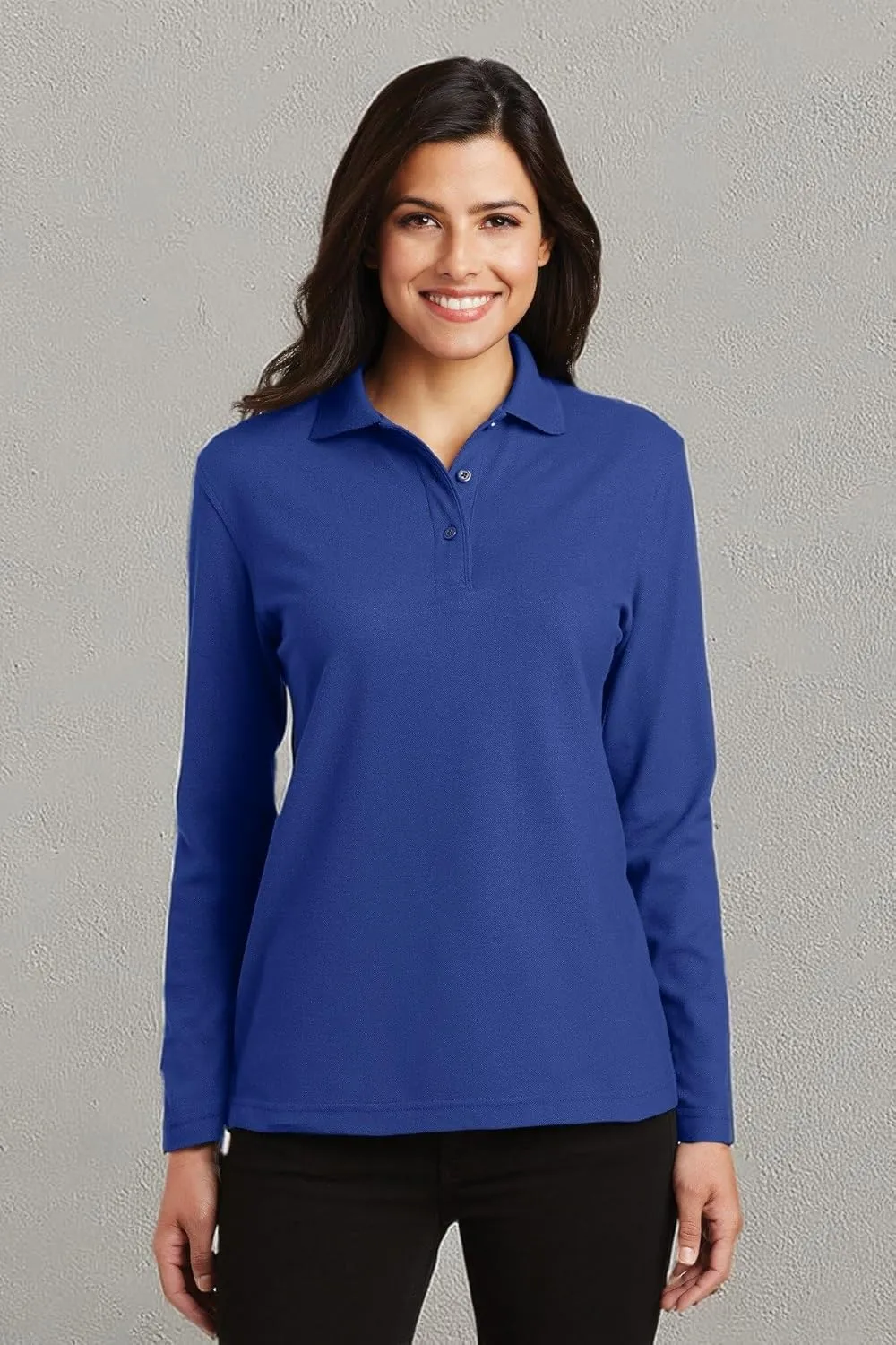 Port Authority Women's Long Sleeve Silk Touch Polo