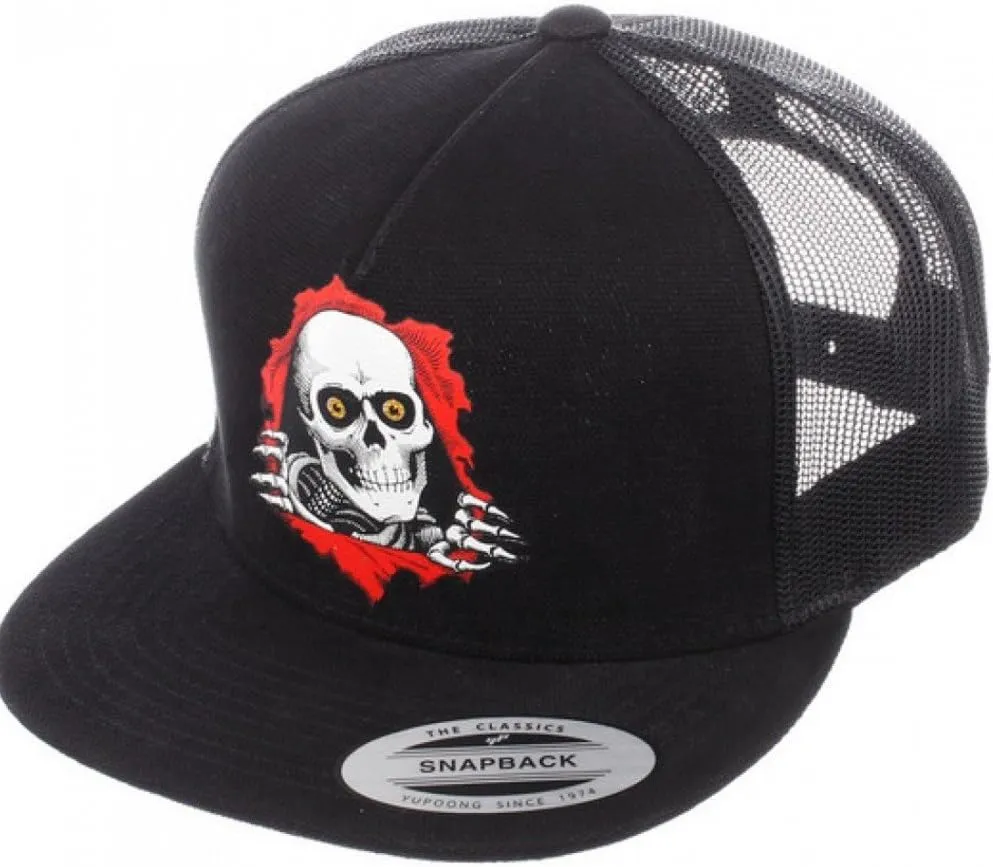 Powell Peralta Ripper Mesh Snap Back Cap - Black