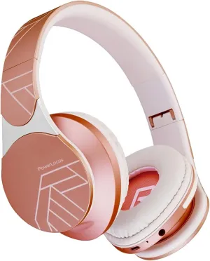 PowerLocus Bluetooth Headphones Over Ear, 40H Playtime with 4 EQ Modes, Wireless Headphones with Microphone, Hi-Fi Stereo Foldable Headset, FM Radio, Micro SD/TF, Deep Bass for Travel/PC/Cell Phones
