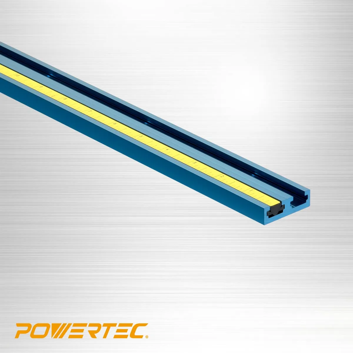 POWERTEC 71697 36-Inch Double T Track Kit for Woodworking, Right to Left Adhesive Tape Measure and T-Track Plastic Insert