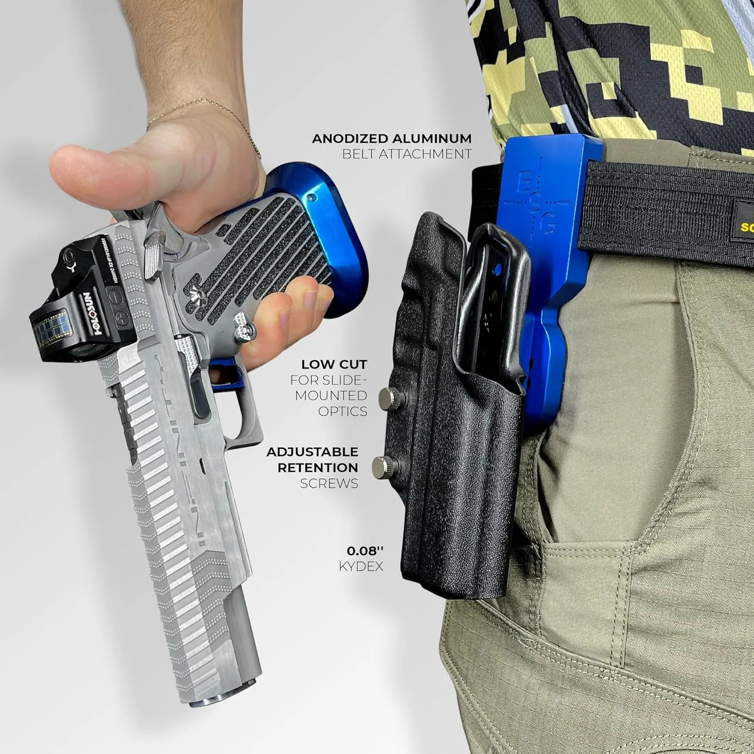 Pro Heavy Duty Competition Holster fits Sig P320 Full Size, AXG Pro, M17, XFive, DH3, Spectre Comp, P320MAX