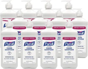 PURELL Advanced Instant Hand Sanitizer, 16 oz Pump Bottle, 12/Pack (9636-12-P)