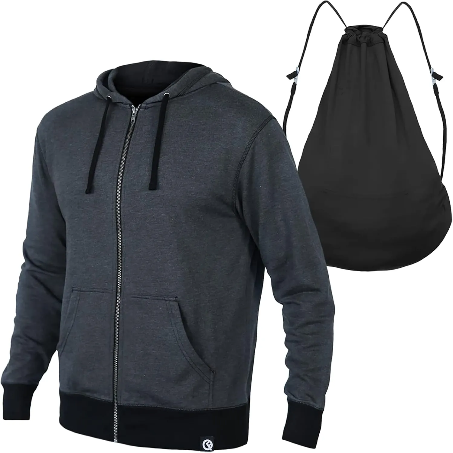 Quikflip 2-in-1 Reversible Backpack Hoodie (As Seen on SHARK TANK) Unisex Full-Zip Hero Hoodie