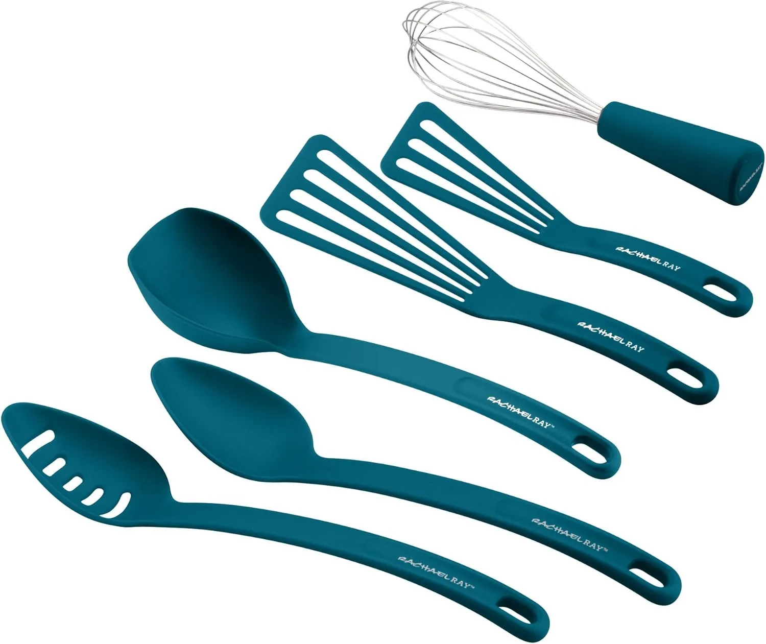 Rachael Ray Gadgets Utensil Kitchen Cooking Tools Set, 6 Piece, Marine Blue