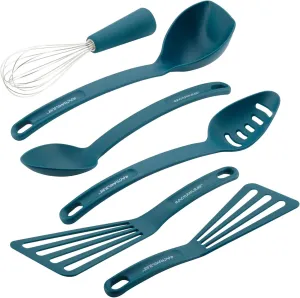 Rachael Ray Gadgets Utensil Kitchen Cooking Tools Set, 6 Piece, Marine Blue