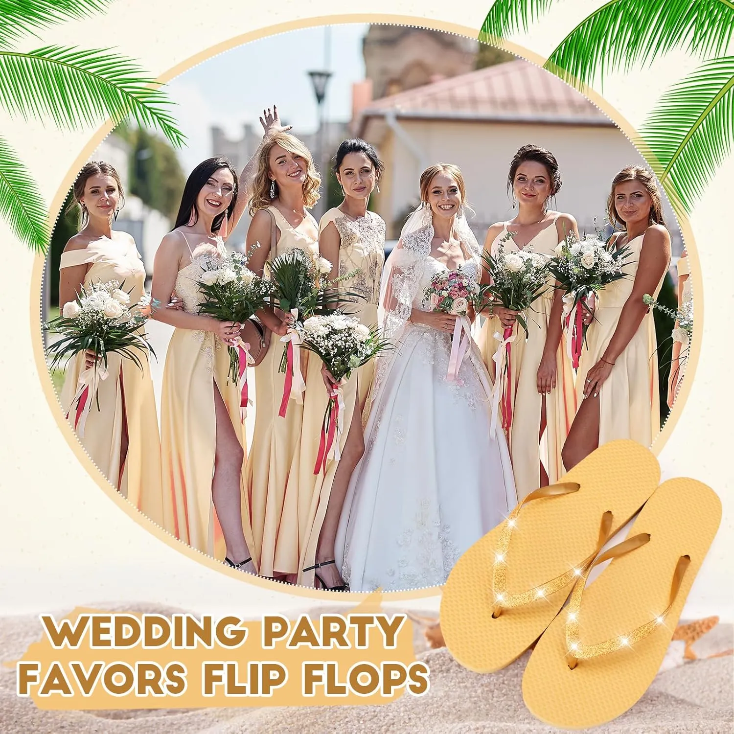 Ramede 24 Pairs Flip Flops Bulk Soft Wedding Sandals Hotel Spa Wedding Slippers for Guest Pool Shower Party Reception