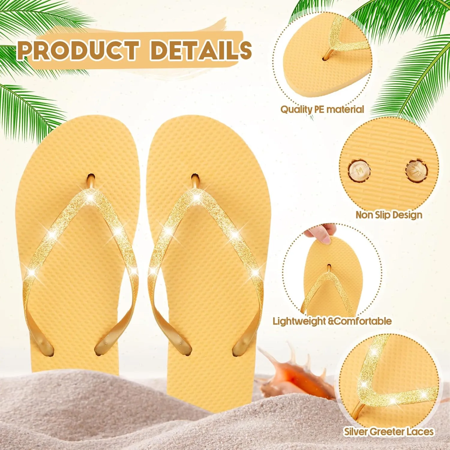 Ramede 24 Pairs Flip Flops Bulk Soft Wedding Sandals Hotel Spa Wedding Slippers for Guest Pool Shower Party Reception