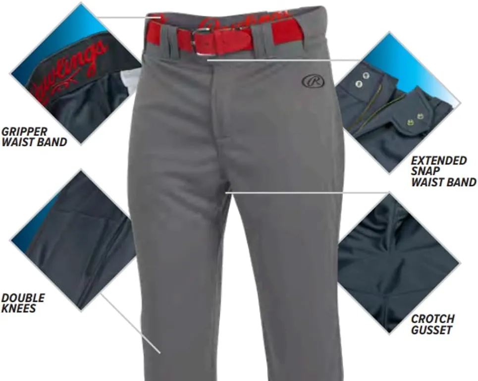 Rawlings | Launch Series Baseball Pants | Knicker Fit | Youth Sizes | Solid | Multiple Colors