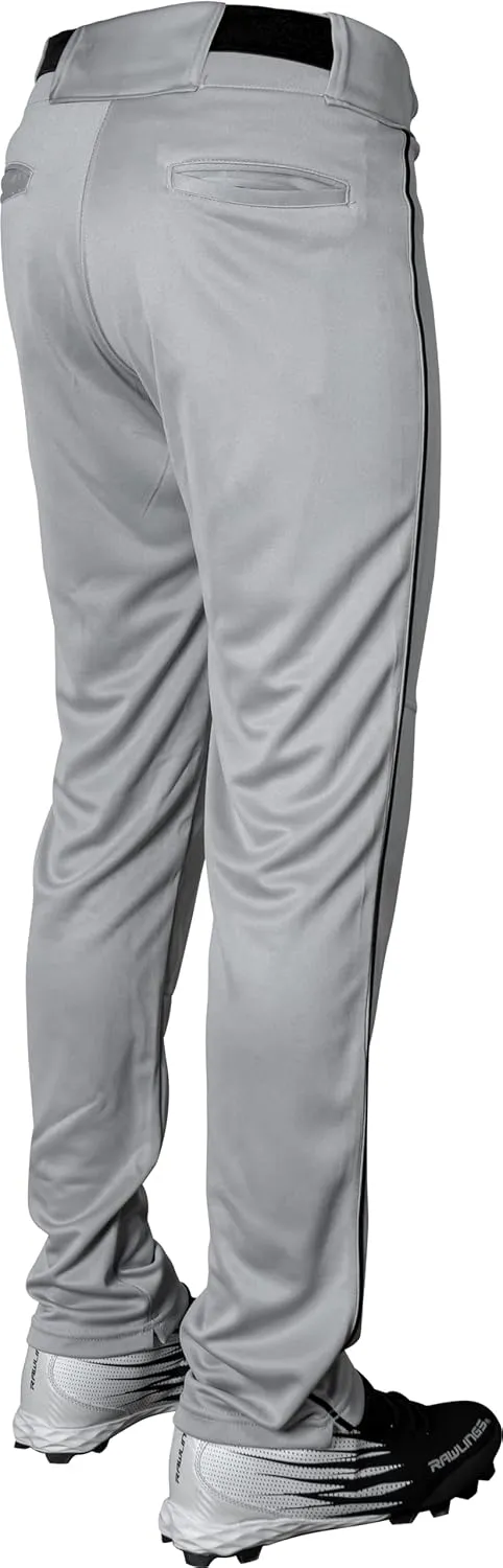 Rawlings Men's Launch Series Baseball Pants | Full Length Semi-Relaxed Fit | Adult Sizes | Piped | Multiple Colors