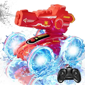 RC Submarine, 4-in-1 Remote Control Boat with Water Gun, Amphibious RC Cars for Kids, Pool Toys for Boys and Girls, Remote Control Water Toy for 3-12 Years Old Summer Outdoor Indoor Play