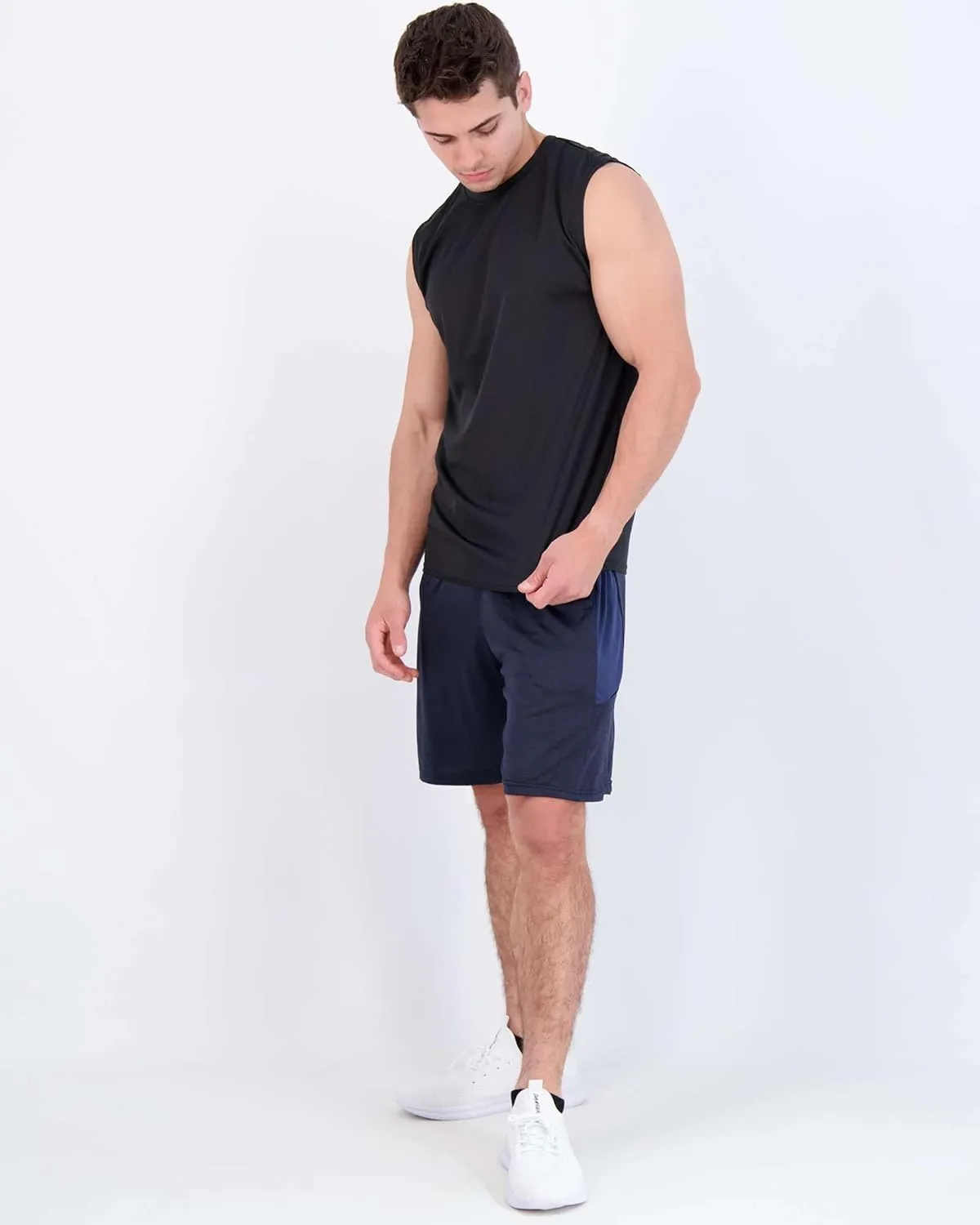 Real Essentials 5 Pack: Men's Mesh Active Athletic Tech Tank Top - Workout & Training Activewear (Available in Big & Tall)