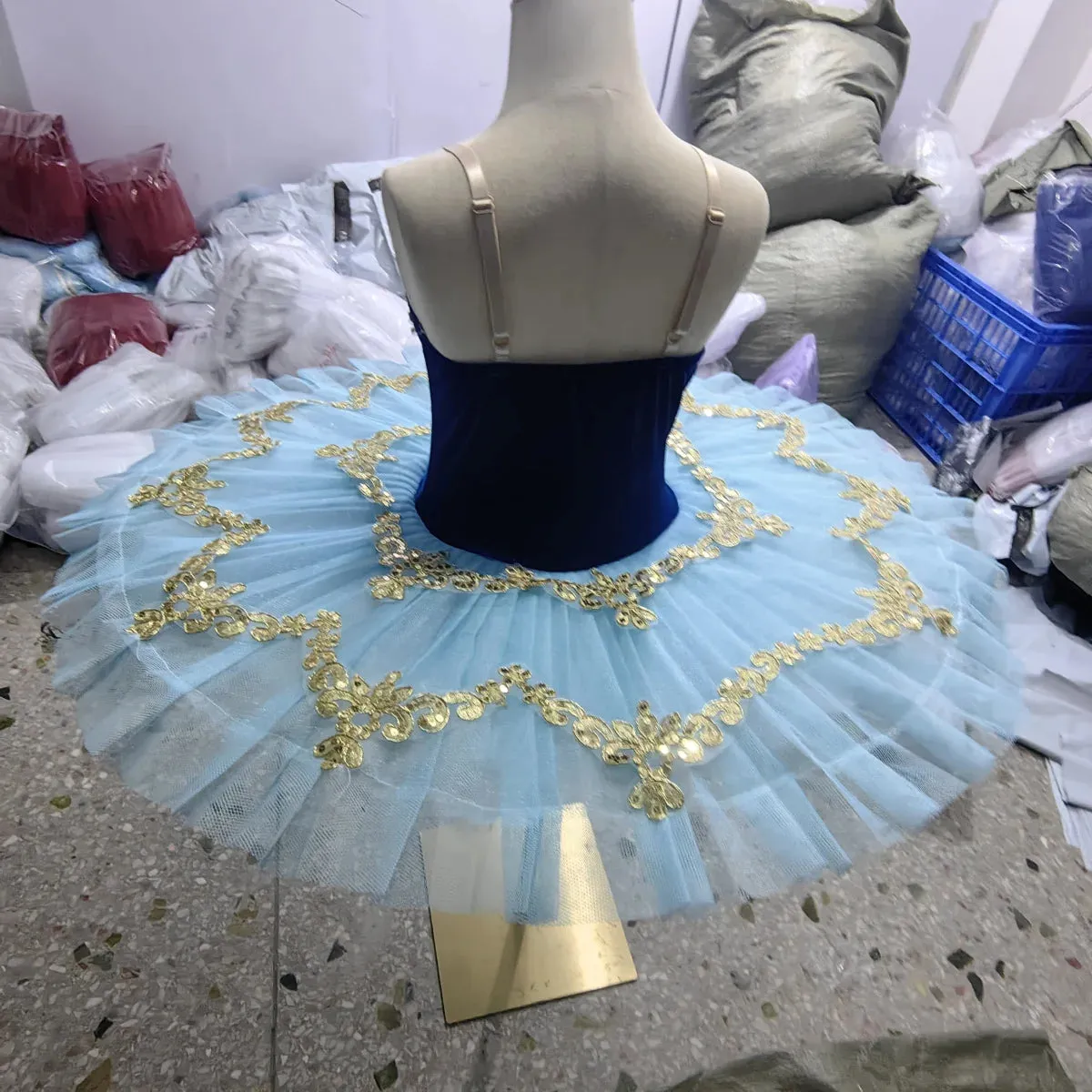 Red Ballet Tutu Skirt Velvet Top Professional Dance Costume White Swan Lake Performance Outfit