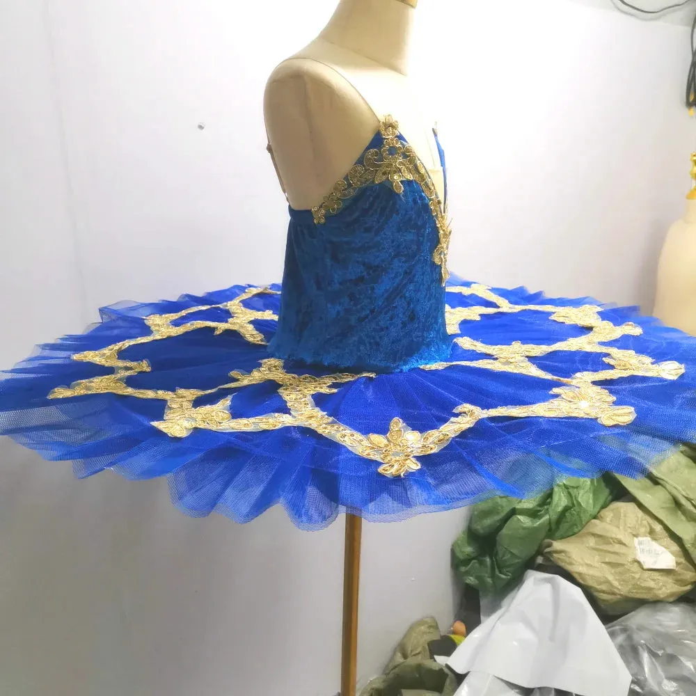 Red Ballet Tutu Skirt Velvet Top Professional Dance Costume White Swan Lake Performance Outfit
