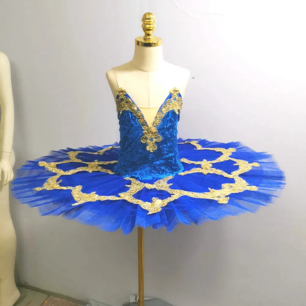 Red Ballet Tutu Skirt Velvet Top Professional Dance Costume White Swan Lake Performance Outfit