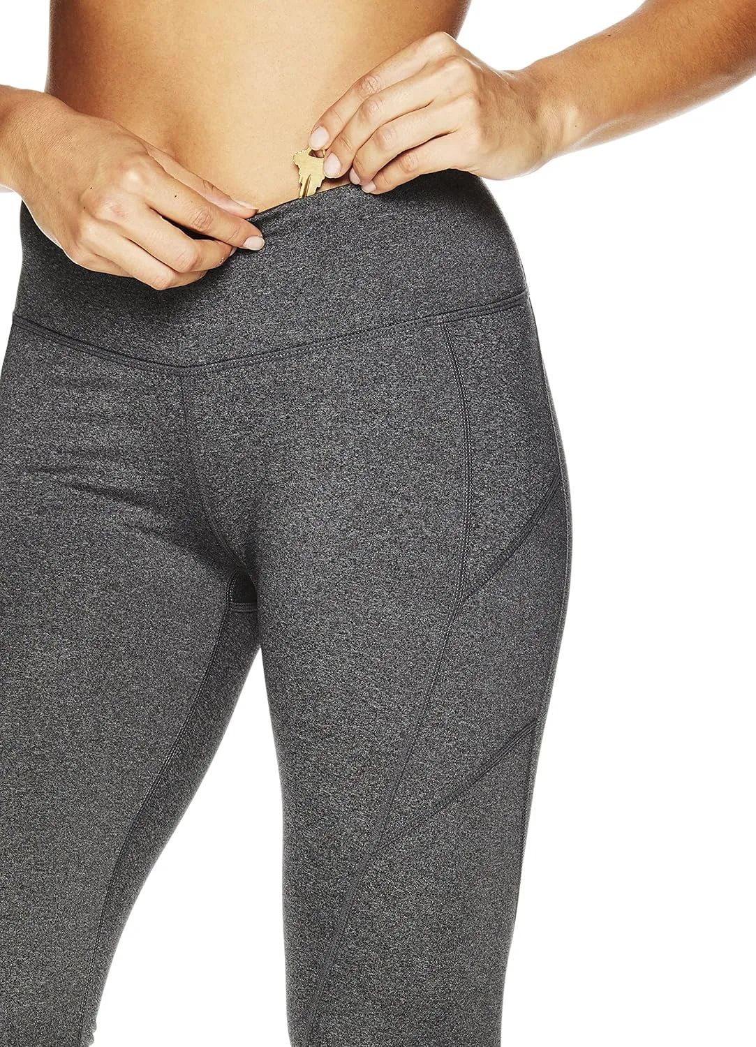 Reebok Womens Capri Seamed Compression Athletic Pants