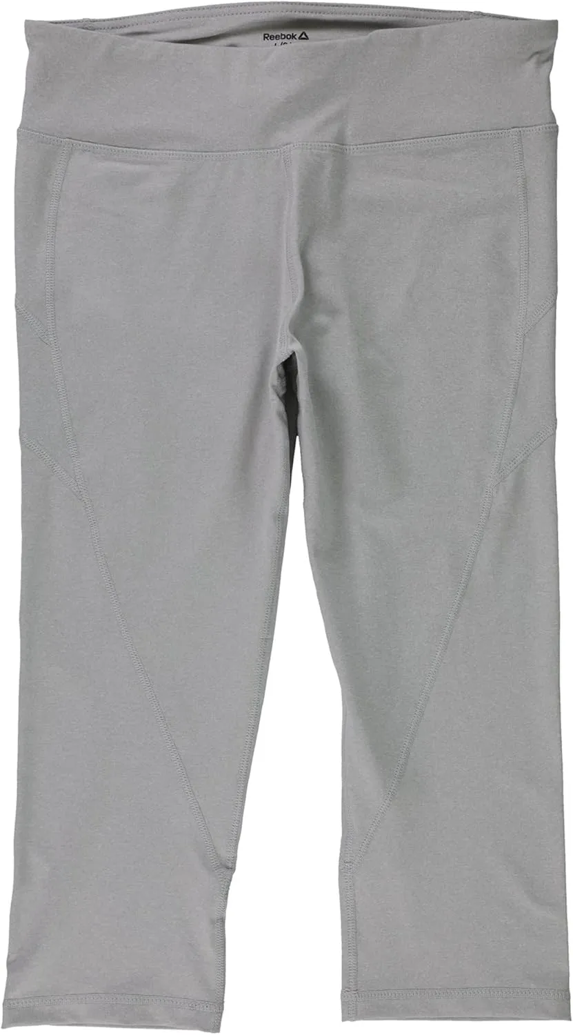 Reebok Womens Capri Seamed Compression Athletic Pants