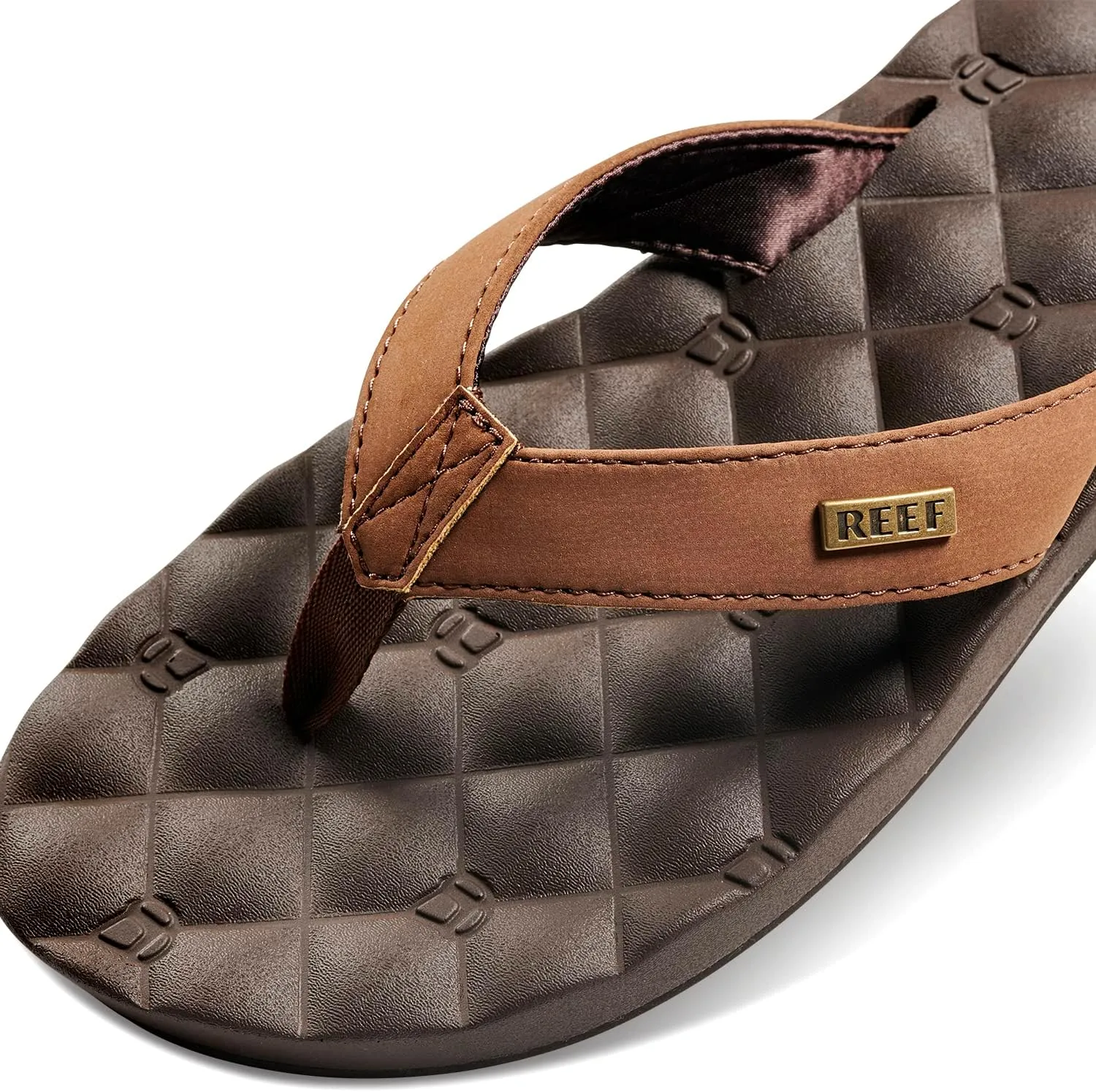 REEF Dreams Women's Flip Flop, Memory Foam Cushion Footbed, Faux Leather Satin Lined Strap
