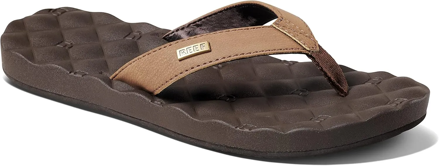 REEF Dreams Women's Flip Flop, Memory Foam Cushion Footbed, Faux Leather Satin Lined Strap
