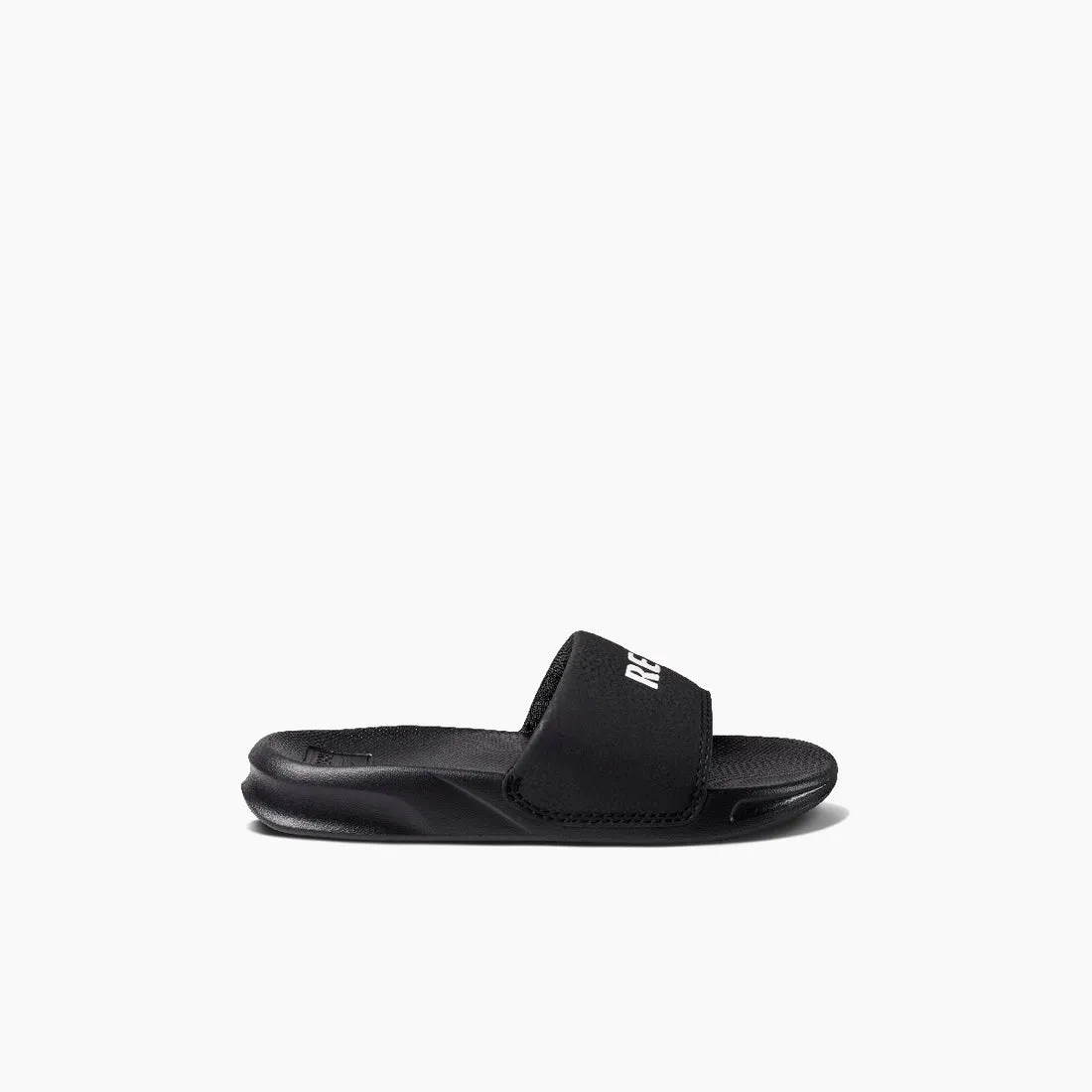 REEF Kids One Slide Sandal-REEF Black/White