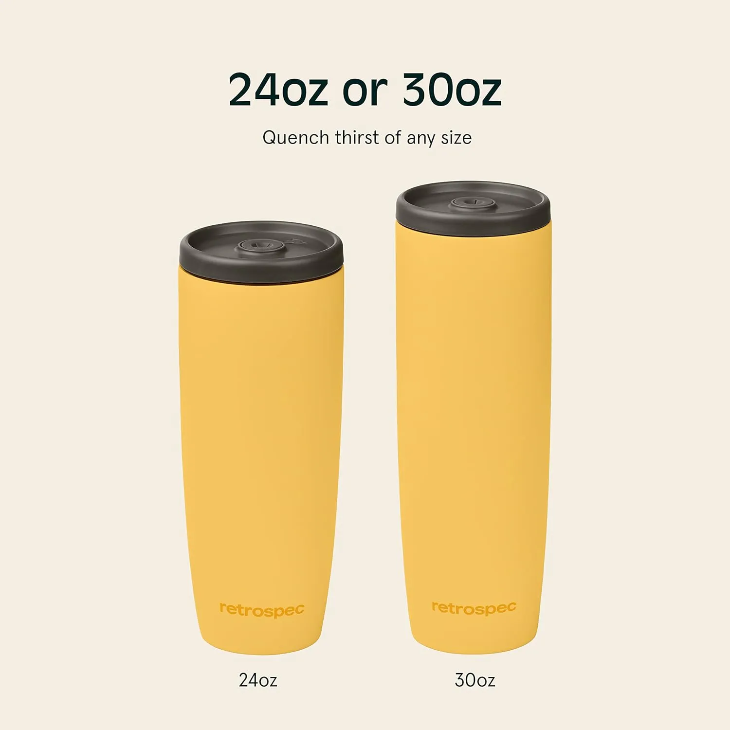 Retrospec Arroyo Stainless Steel Tumbler with Lid and Straw - Reusable Insulated Tumbler Cup - Iced Coffee Travel Mug - Double Walled Thermal Tumblers